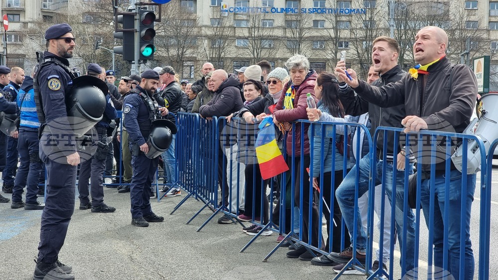 Румъния - Букурещ - миньори - протест
