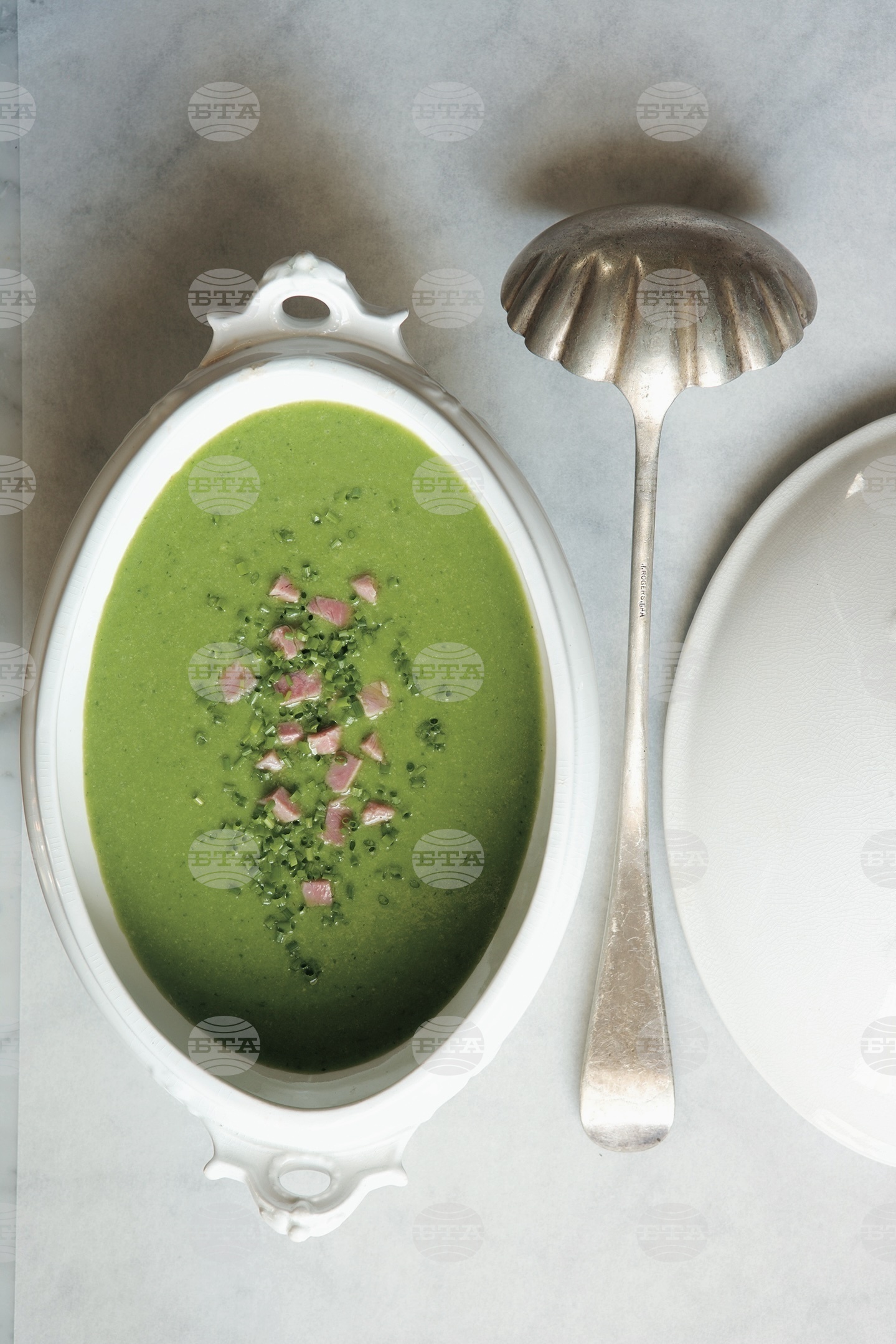 Food Voracious - Minty Pea Soup with Ham