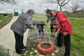 Село Опълченско - църква „Св. Пророк Илия“ - почистване