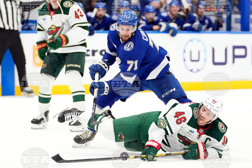 APTOPIX Wild Lightning Hockey