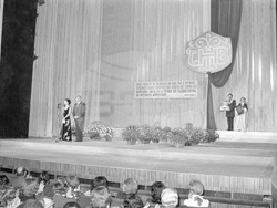 Людмила Живкова, председател на Комитета за изкуство и култура, произнася словото по време на откриването