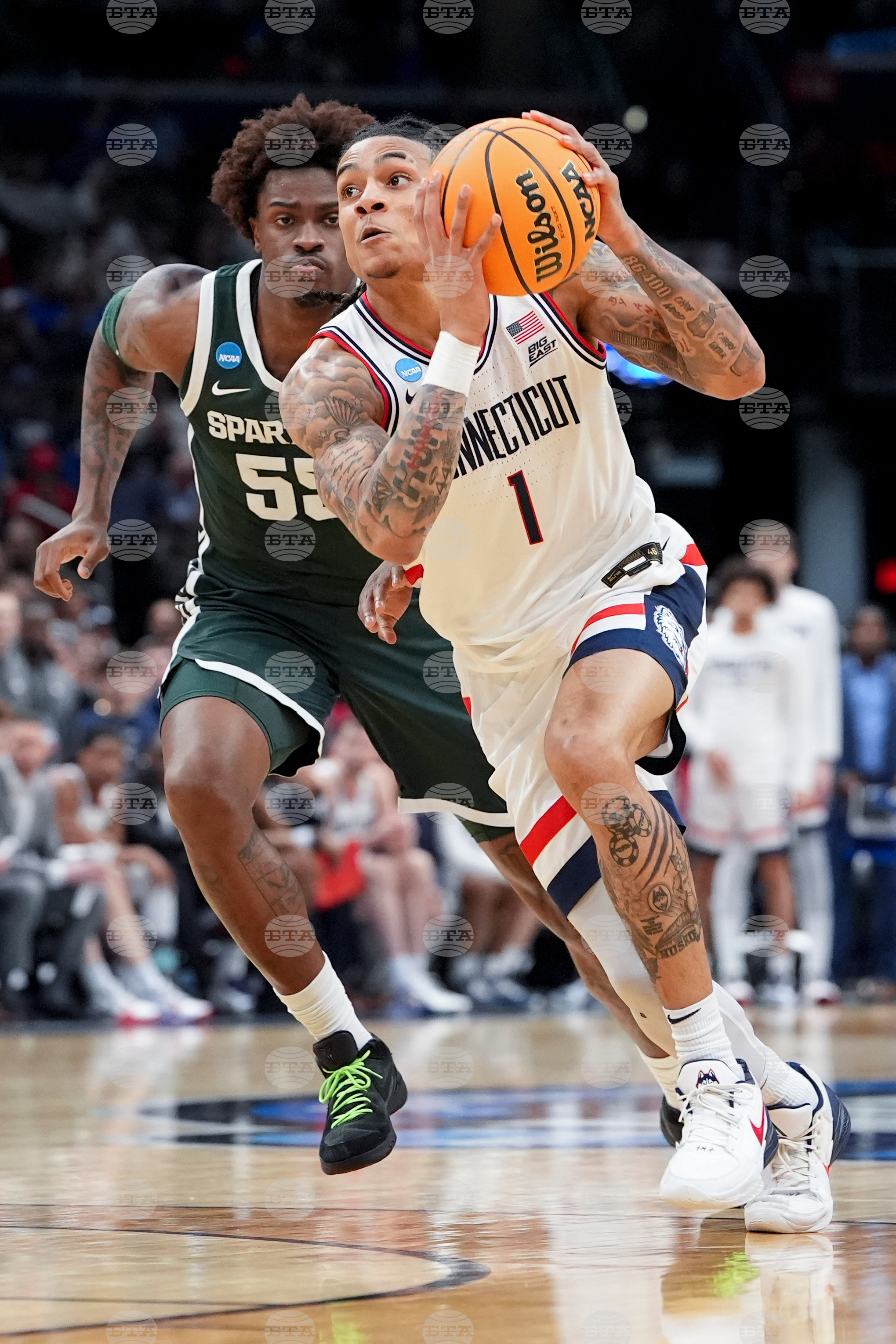 NCAA Michigan St UConn Basketball