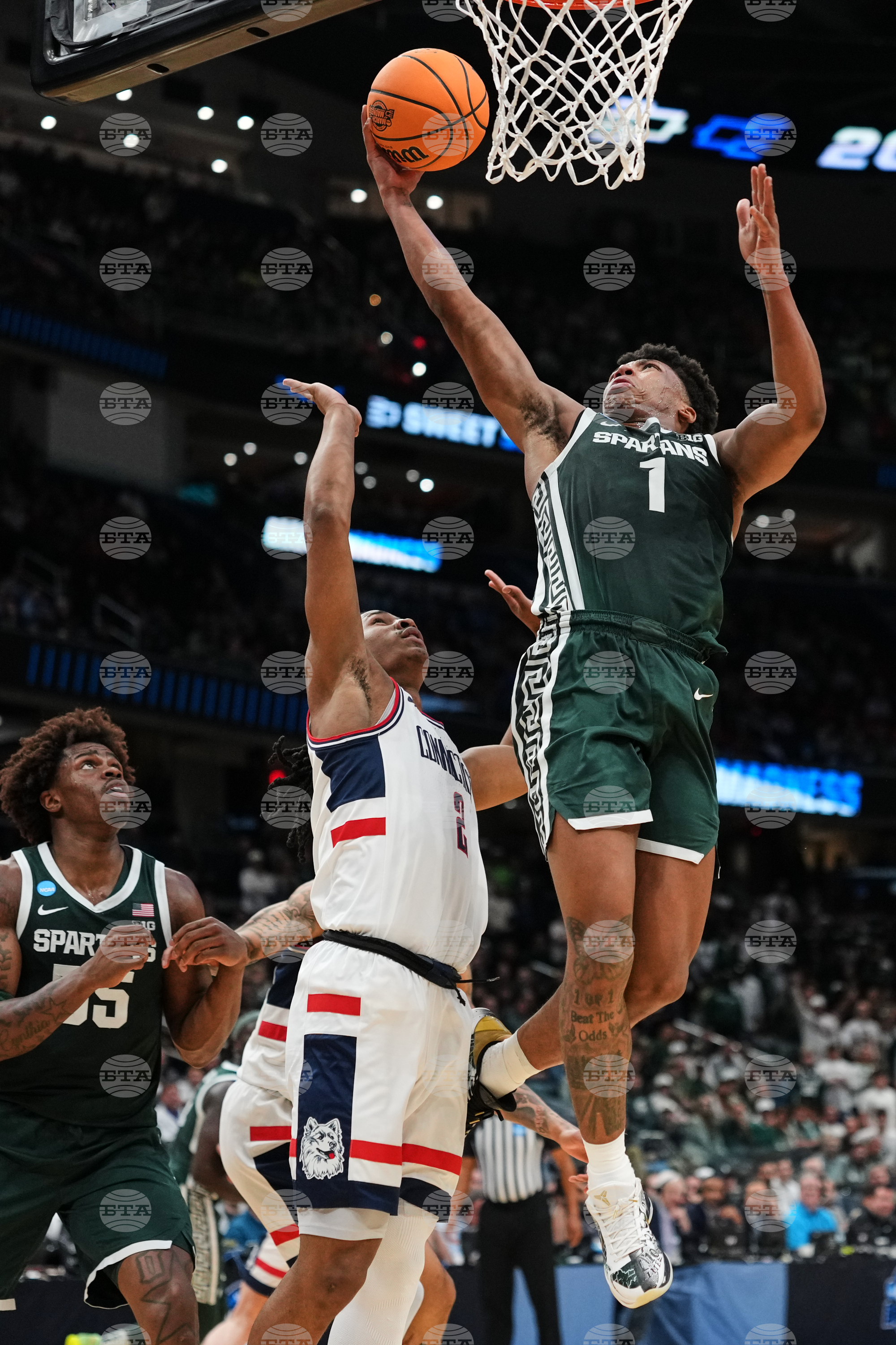 NCAA Michigan St UConn Basketball
