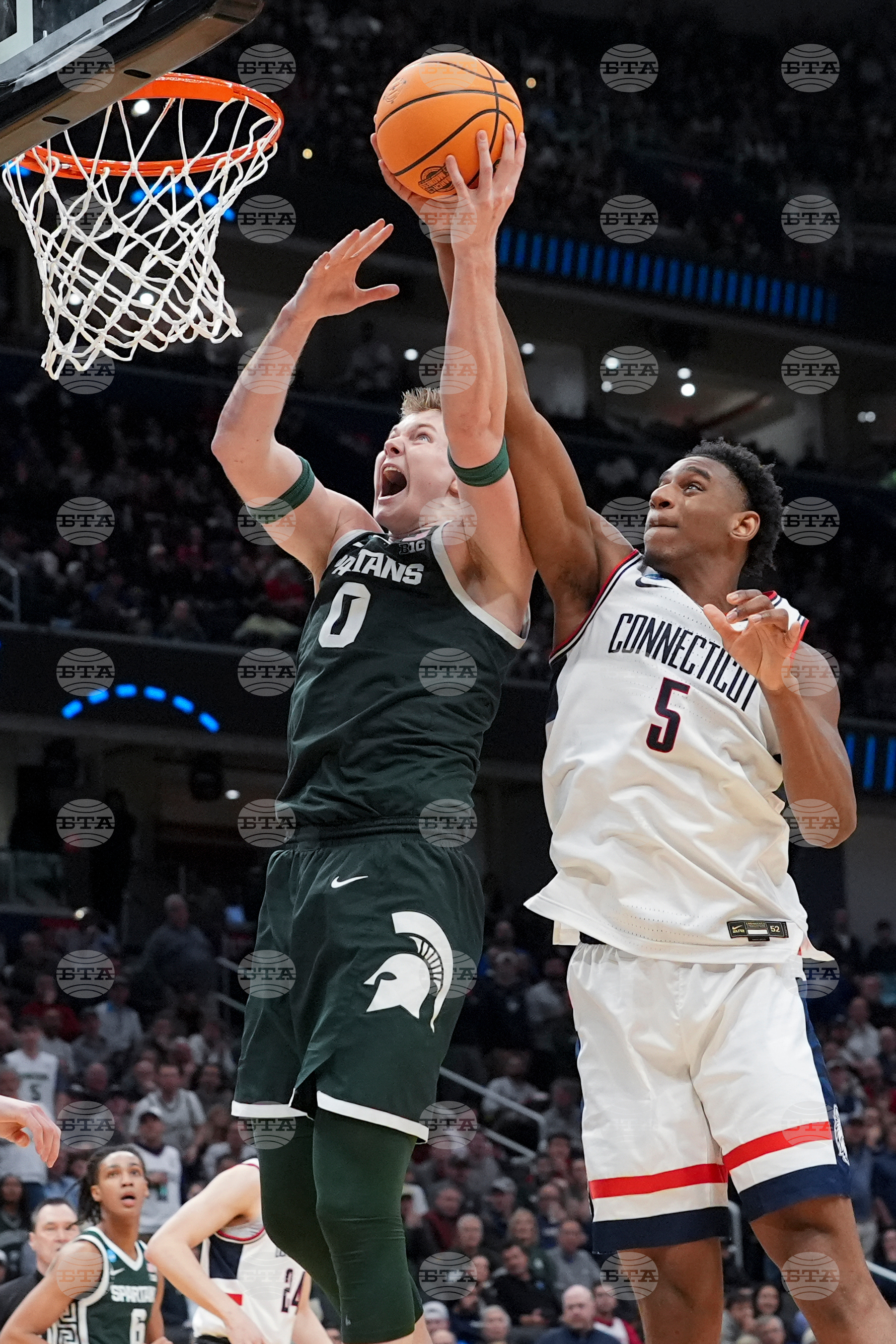 NCAA Michigan St UConn Basketball