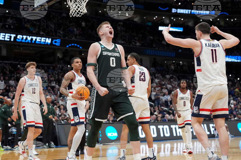 NCAA Michigan St UConn Basketball