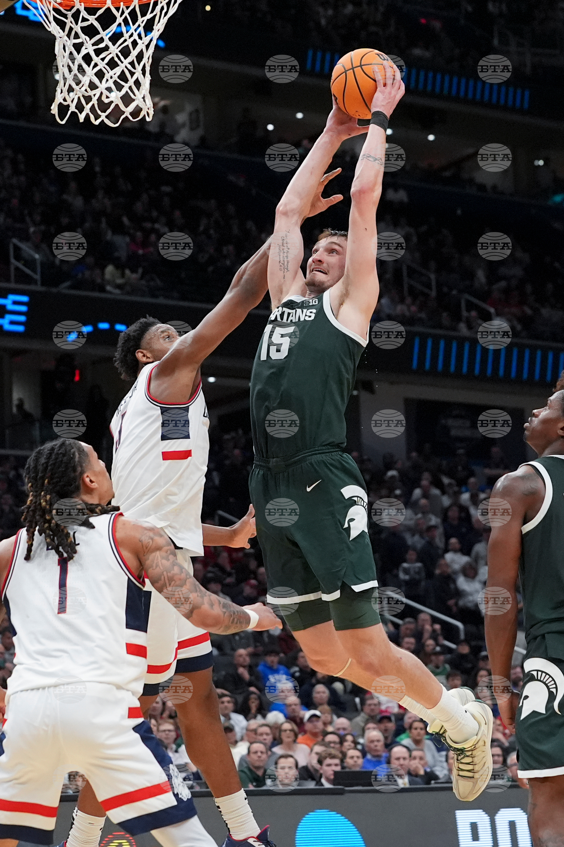 NCAA Michigan St UConn Basketball