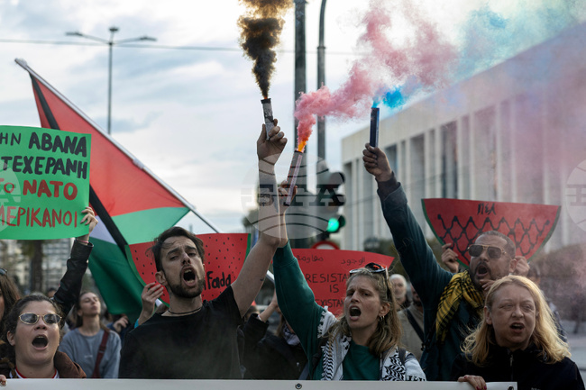 Greece Iran War Protest