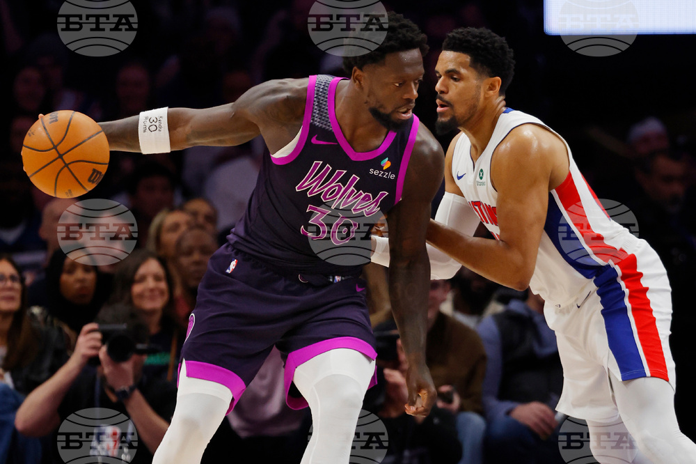 CORRECTION Pistons Timberwolves Basketball