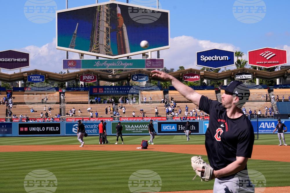 APTOPIX Artemis ll Launch Guardians Dodgers Baseball