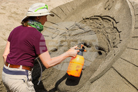 Бургас - Великден - пясъчна фигура на Иисус Христос