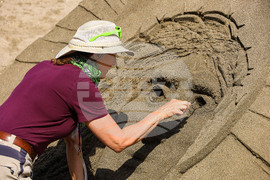 Бургас - Великден - пясъчна фигура на Иисус Христос