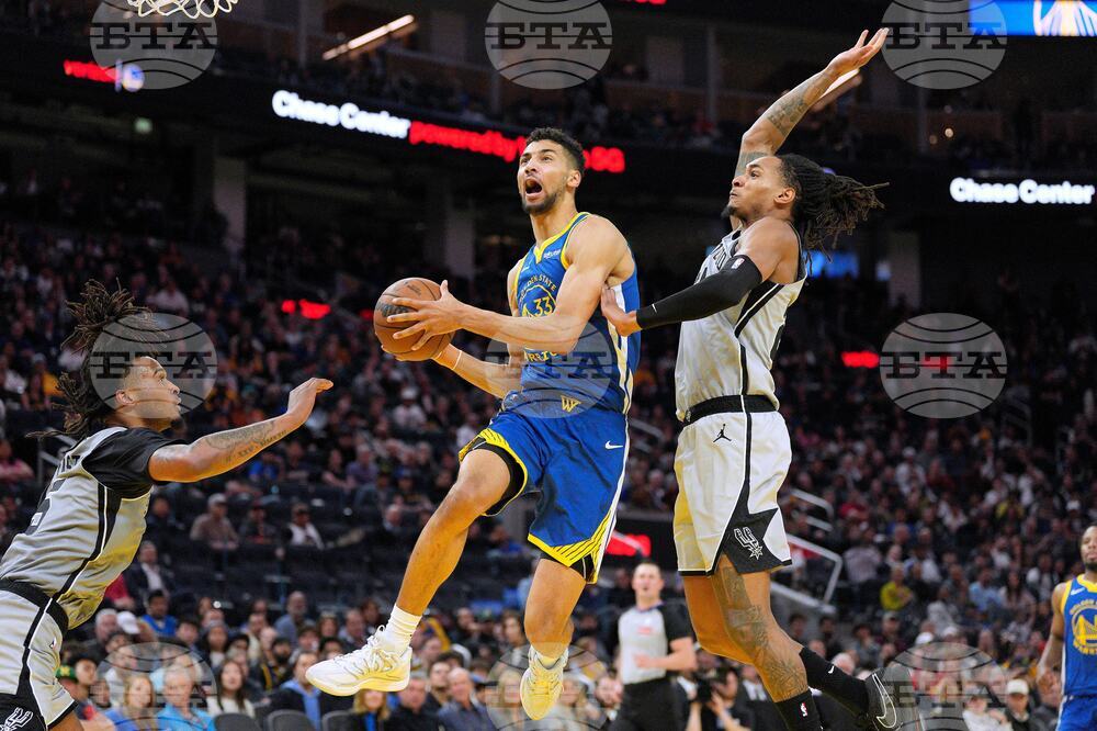 Spurs Warriors Basketball