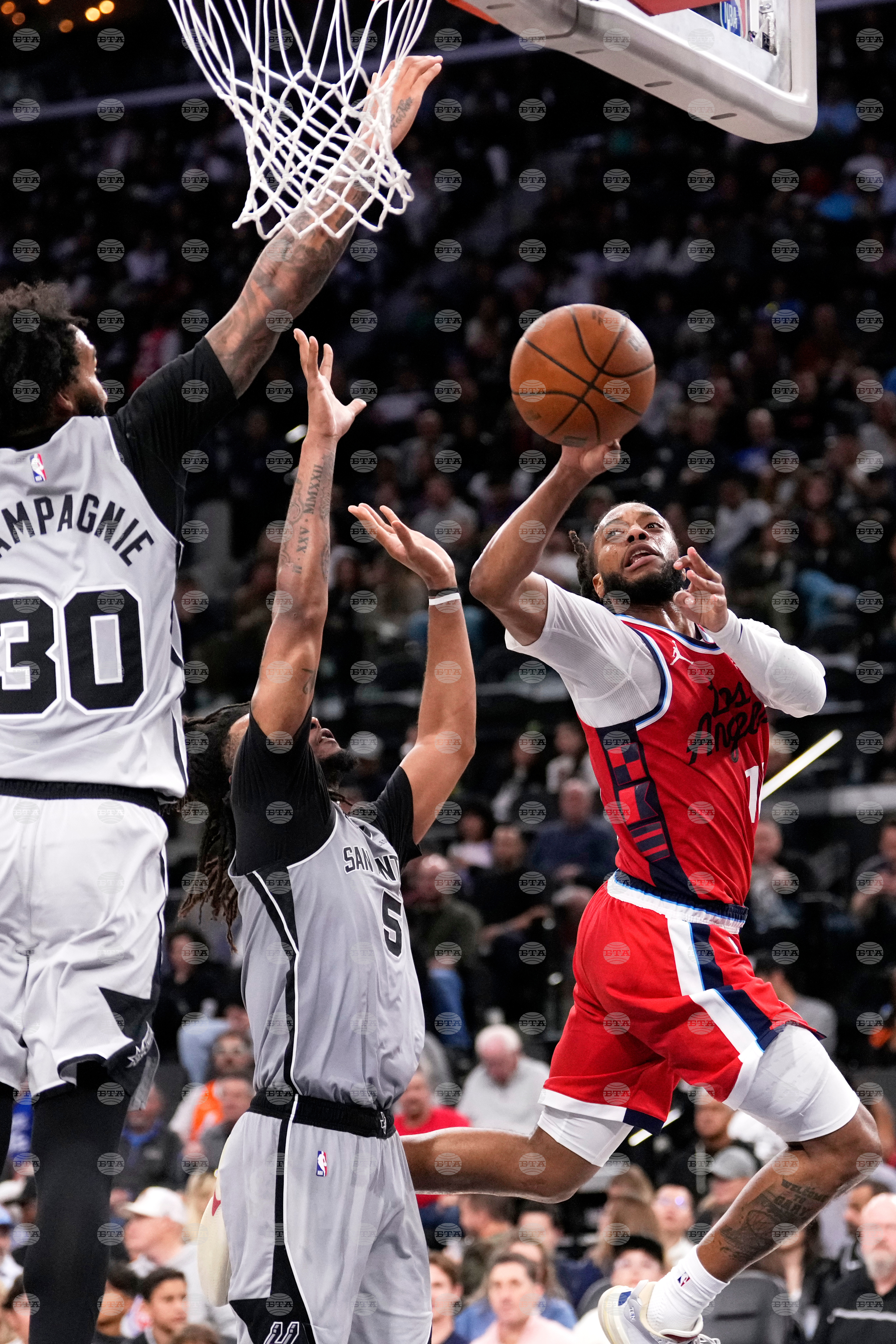 Spurs Clippers Basketball