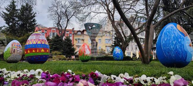 Пловдив - великденски яйца - артинсталация