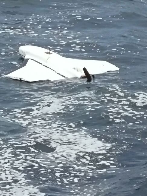 Drone and Drone Wing Found in Black Sea Defused by Navy Personnel