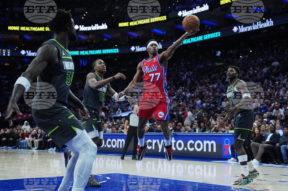 CORRECTION Timberwolves 76ers Basketball