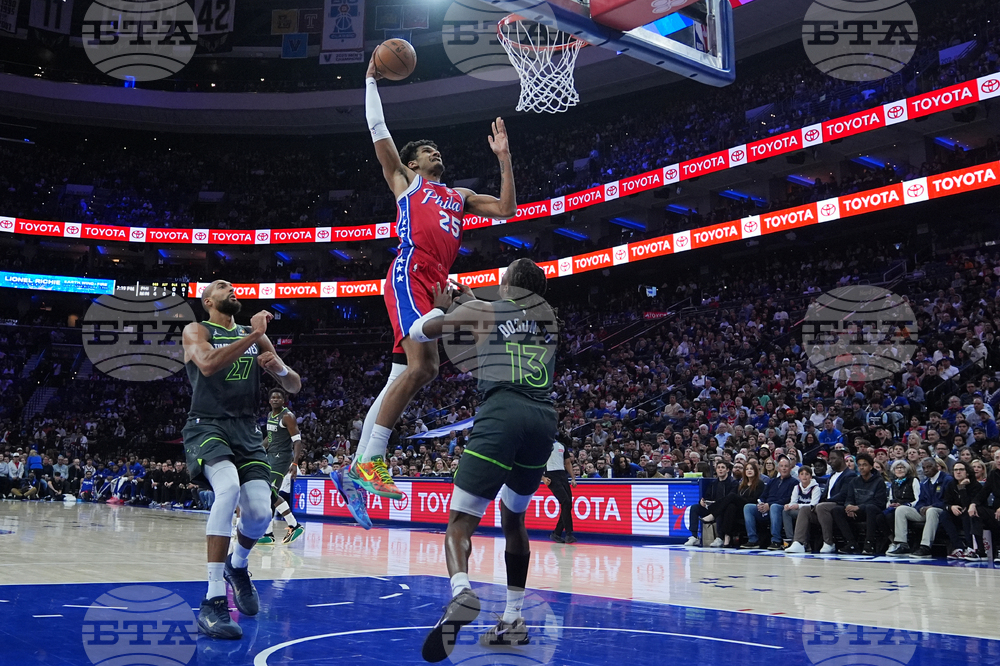 CORRECTION Timberwolves 76ers Basketball