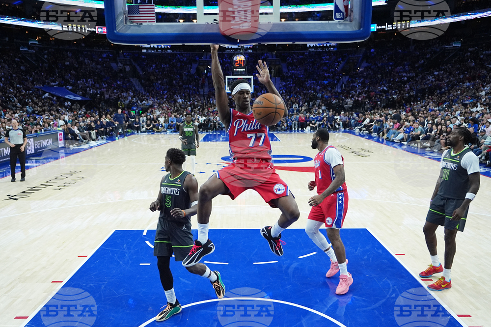 Timberwolves 76ers Basketball