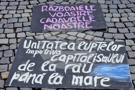 Румъния - акция в Букурещ под надслов „Протест срещу войната - казваме „не“ на съучастието на Румъния в империалистическата война, започната от САЩ и Израел“