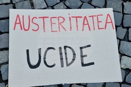 Румъния - акция в Букурещ под надслов „Протест срещу войната - казваме „не“ на съучастието на Румъния в империалистическата война, започната от САЩ и Израел“