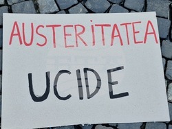 Румъния - акция в Букурещ под надслов „Протест срещу войната - казваме „не“ на съучастието на Румъния в империалистическата война, започната от САЩ и Израел“