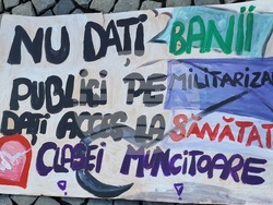Румъния - акция в Букурещ под надслов „Протест срещу войната - казваме „не“ на съучастието на Румъния в империалистическата война, започната от САЩ и Израел“