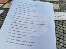 Румъния - акция в Букурещ под надслов „Протест срещу войната - казваме „не“ на съучастието на Румъния в империалистическата война, започната от САЩ и Израел“