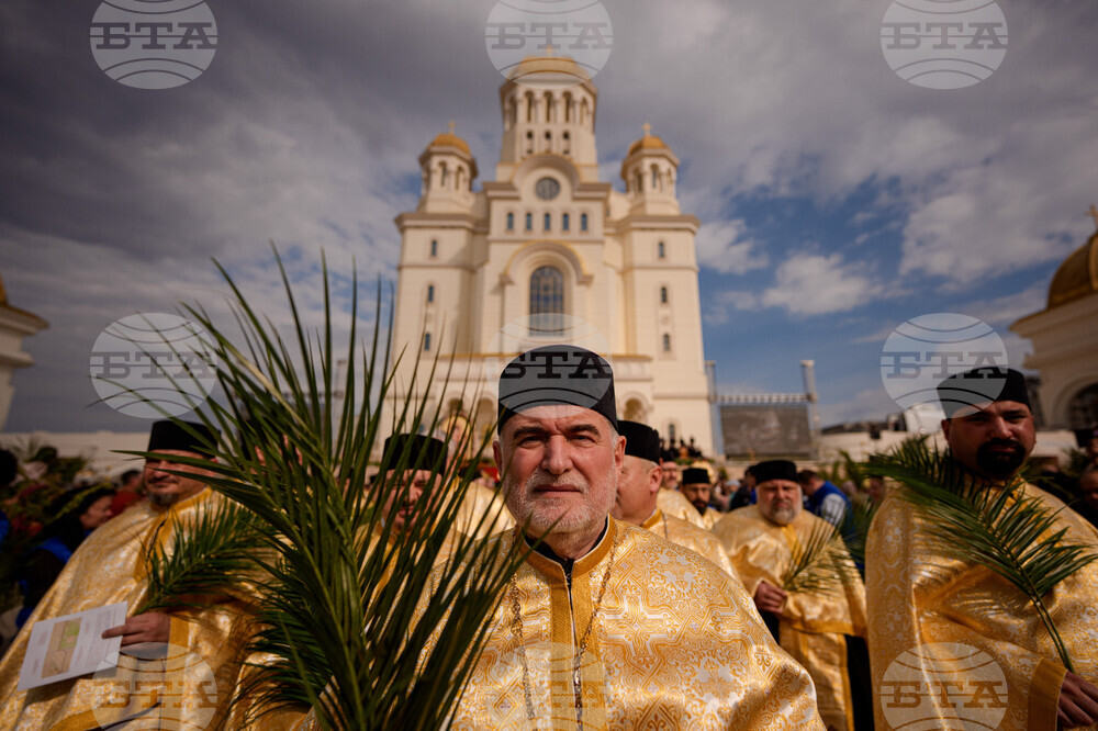 APTOPIX Romania Orthodox Palm Sunday