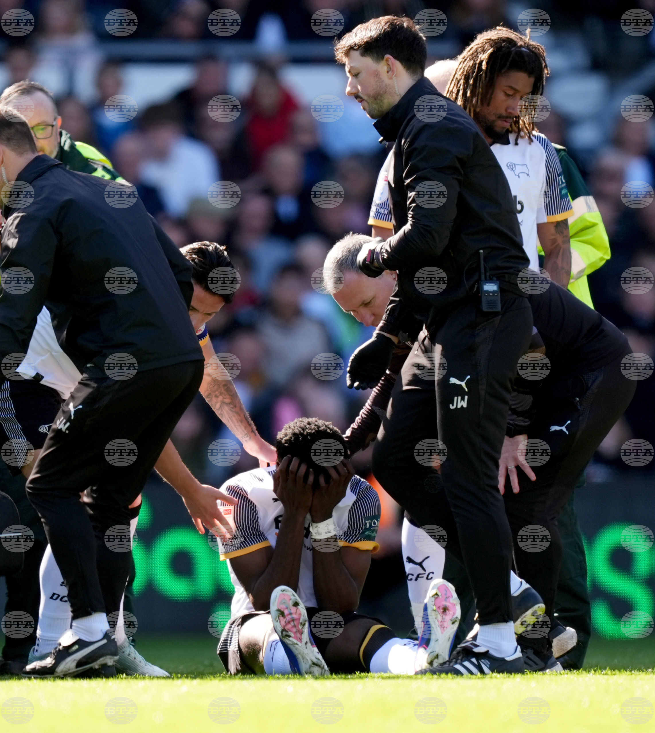 Britain Derby Agyemang Soccer