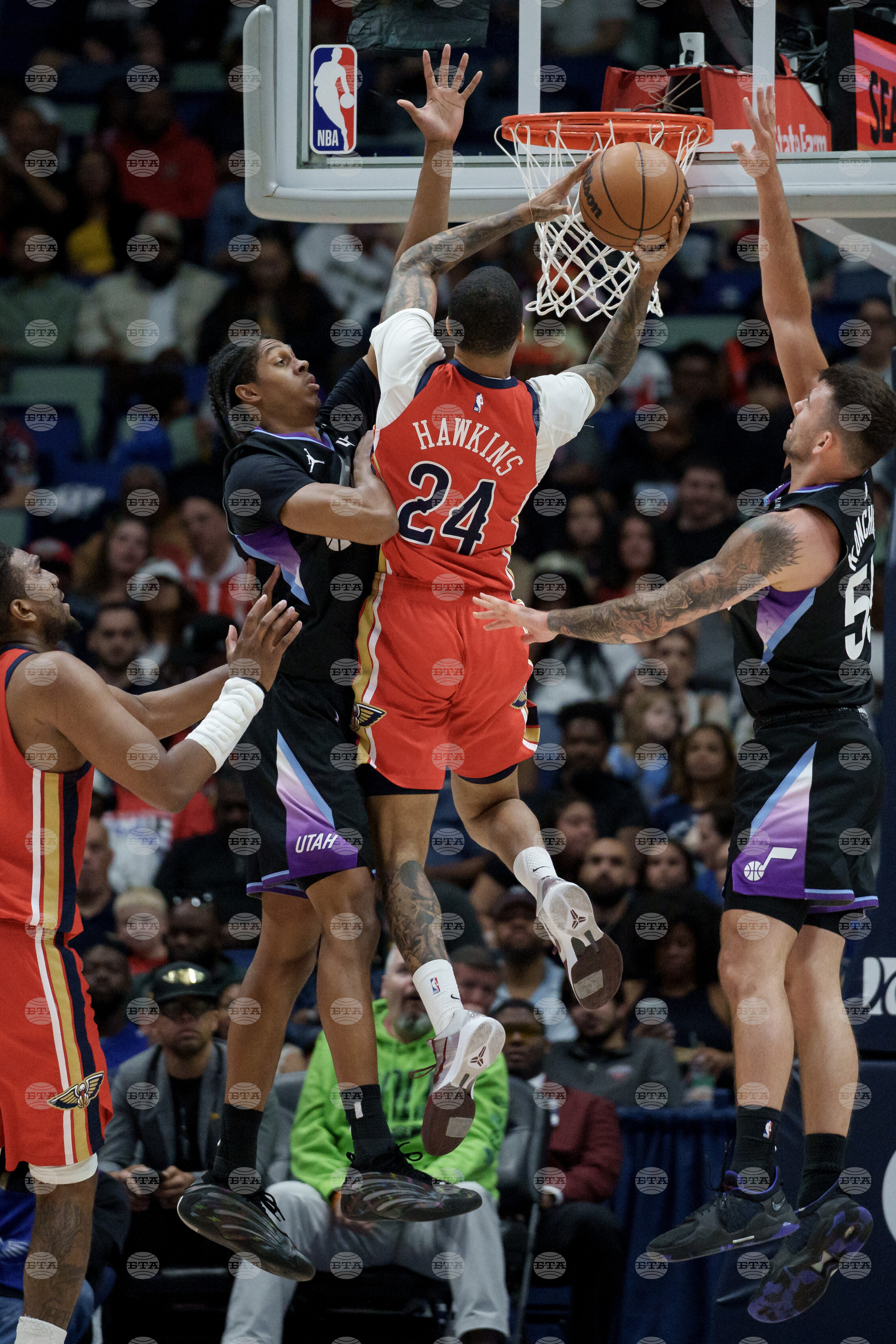 Jazz Pelicans Basketball