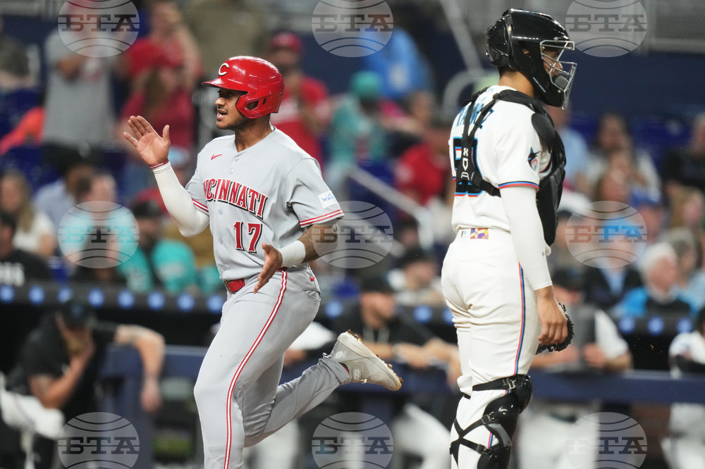 Reds Marlins Baseball