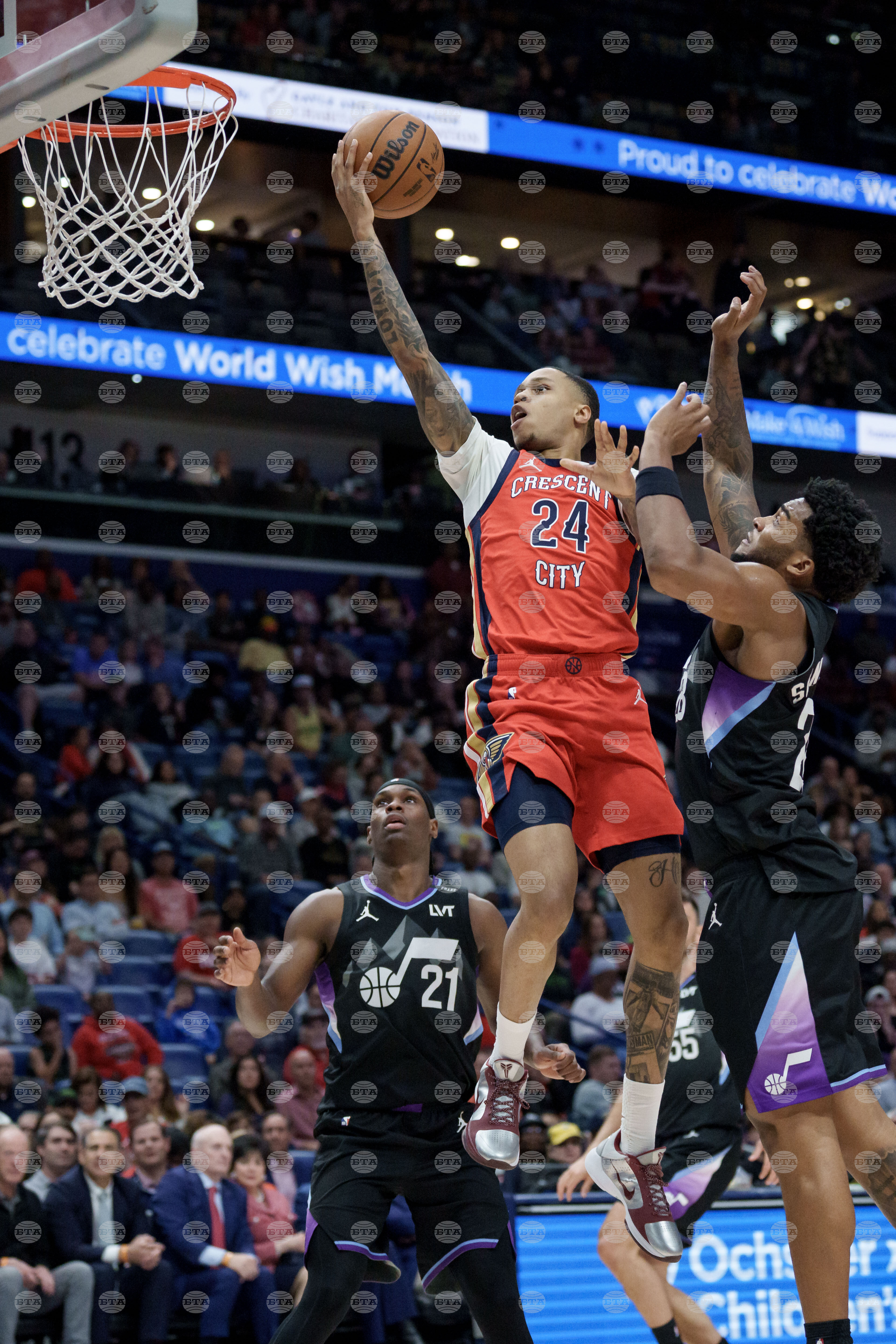 Jazz Pelicans Basketball