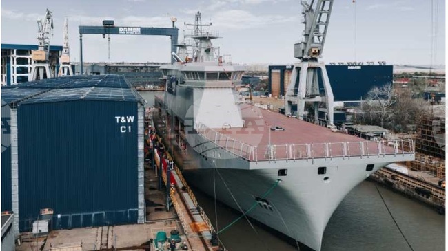 Аджерпрес: Корабостроителницата „Дамен Галац“ пусна на вода многоцелеви кораб за португалския флот