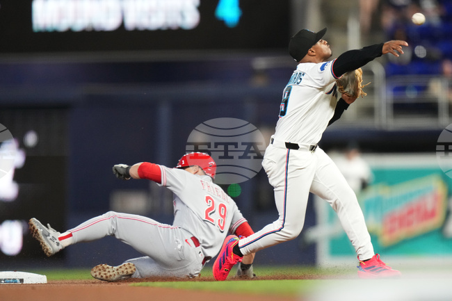 Reds Marlins Baseball