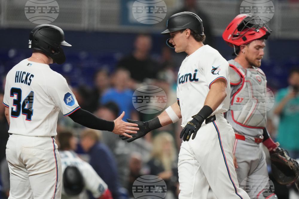 Reds Marlins Baseball