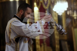 Holy Thursday - Service - Church of St, Nedelya - Sofia - Patriarch Daniil