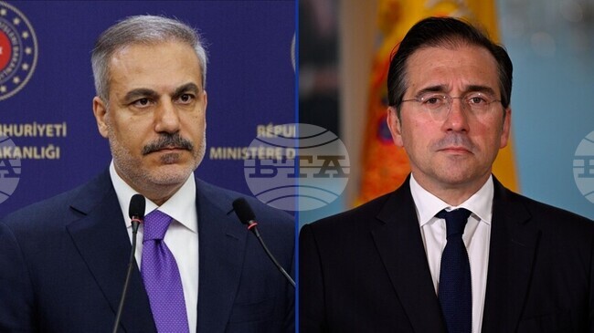 АА: Министрите на външните работи на Турция и Испания обсъдиха развоя на събитията в региона