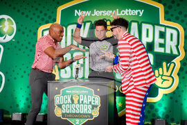New Jersey Lottery Rock Paper Scissors Throwdown Press Conference