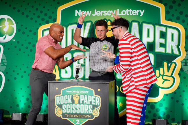 New Jersey Lottery Rock Paper Scissors Throwdown Press Conference