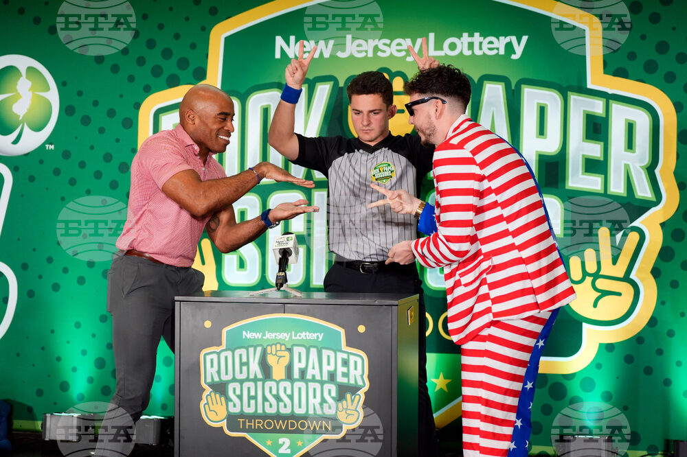 New Jersey Lottery Rock Paper Scissors Throwdown Press Conference