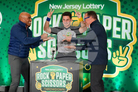 New Jersey Lottery Rock Paper Scissors Throwdown Press Conference
