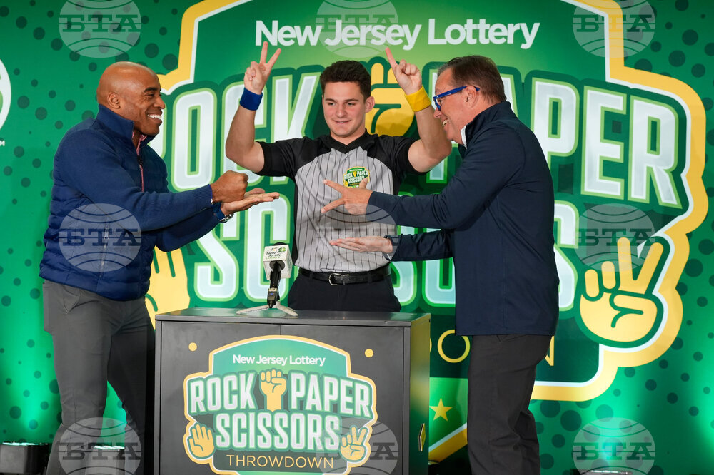 New Jersey Lottery Rock Paper Scissors Throwdown Press Conference