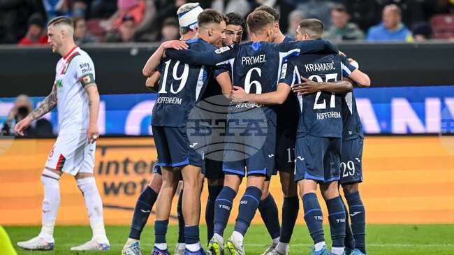 Хофенхайм навакса два гола пасив и направи равенство с Аугсбург в първенството на Германия