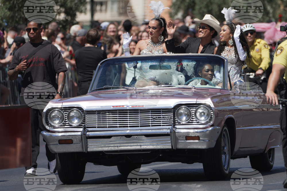 APTOPIX Bruno Mars Parade