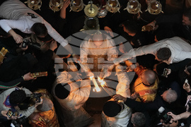 Israel Palestinians Holy Fire