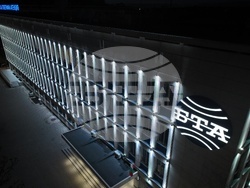 Българска телеграфна агенция - фасада - бяло осветление - Възкресение Христово