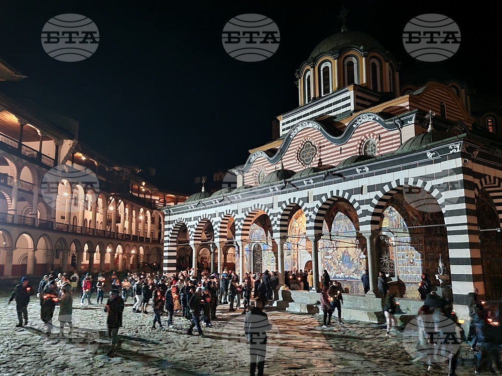 Рилски манастир - Възкресение Христово - пасхално богослужение