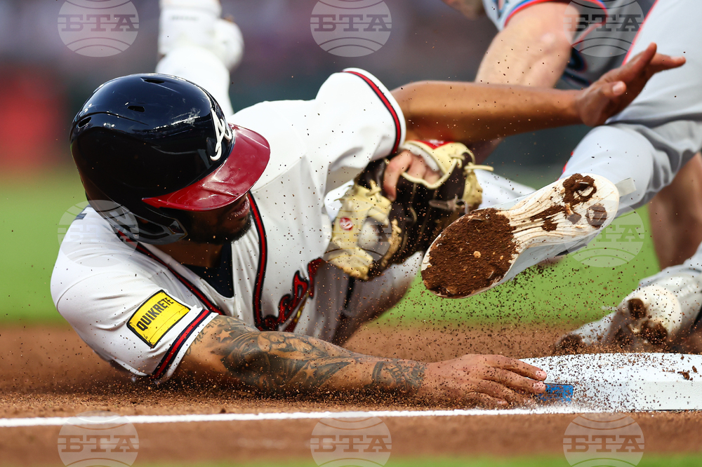 Marlins Braves Baseball