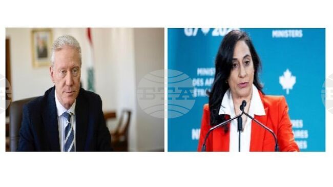 ННА: Външните министри на Ливан и Канада обсъдиха изпратената хуманитарна помощ в размер на 40 милиона долара