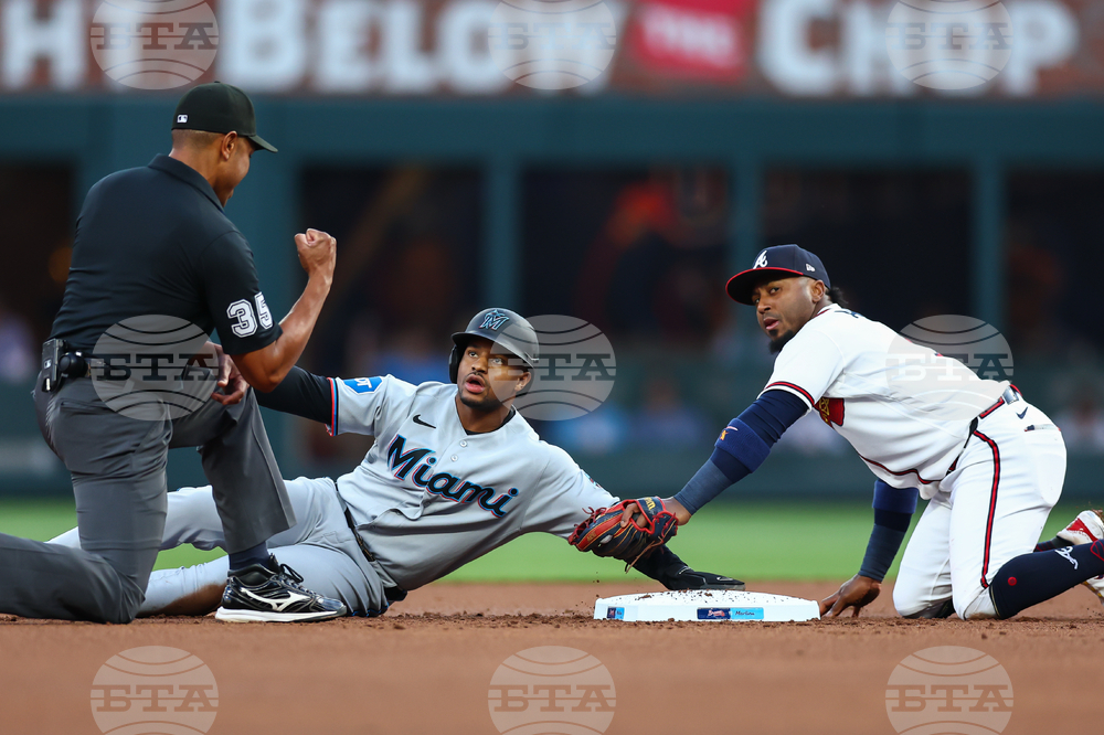 Marlins Braves Baseball